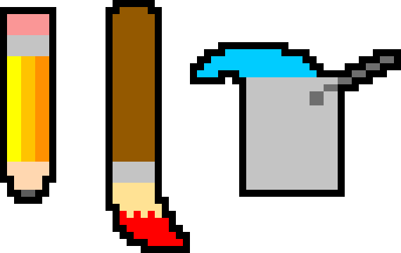 [9664c4] Pencil, Brush & Paint Bucket Tools