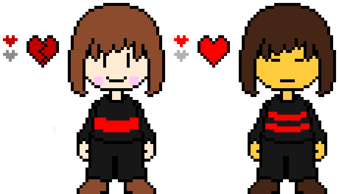 Underfell Chara and Frisk