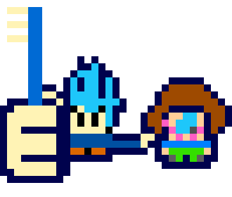 [34e3f5] *super liney holds ev back as super jack winds up to brush ev's teeth