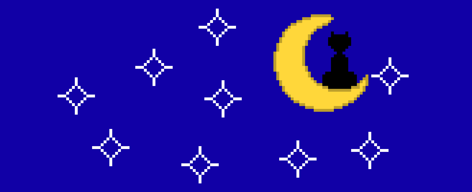[9664c4] MidnightStarSky (Pixel Art 1 First Pixel Art Of The Day)