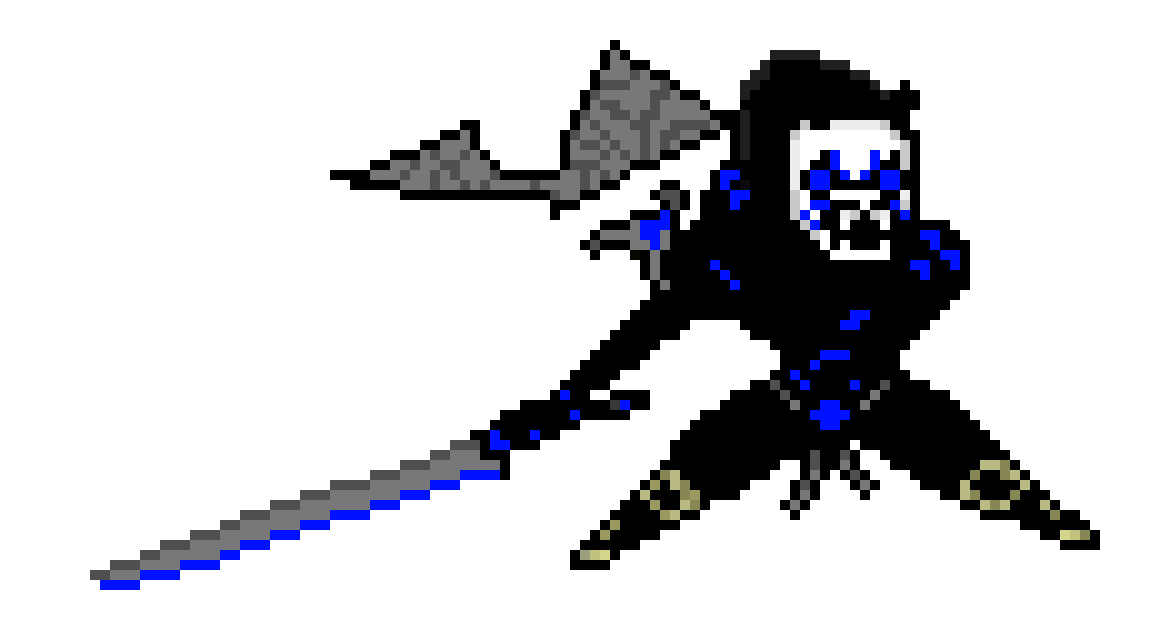 [9664c4] oni genji pixel art blue variant