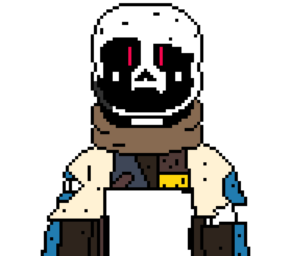 [b9de0d] *he uses gaster blasters on himself and the strings* - ink 