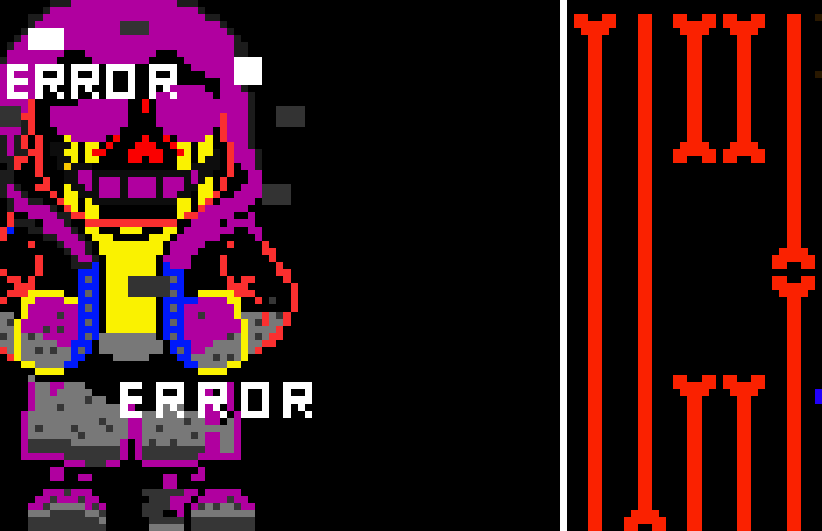 dustale error sans: [bad time eye glitches in then out] UGH STOP GLITCHING
