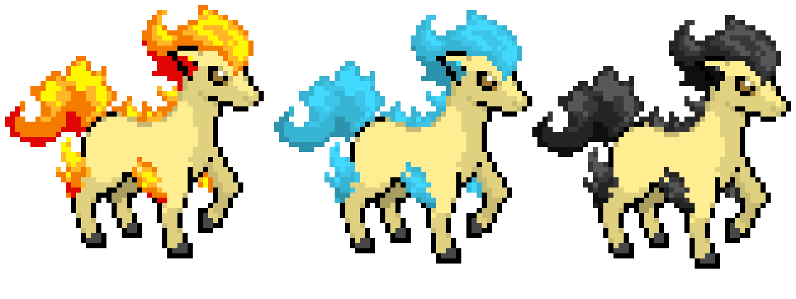 [9664c4] Ponyta Red/Blue/Black