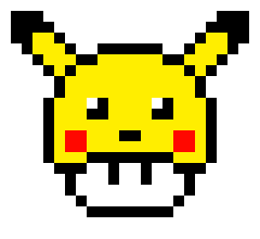 [9664c4] Pixel Mario Mushroom wearing pikachu hat