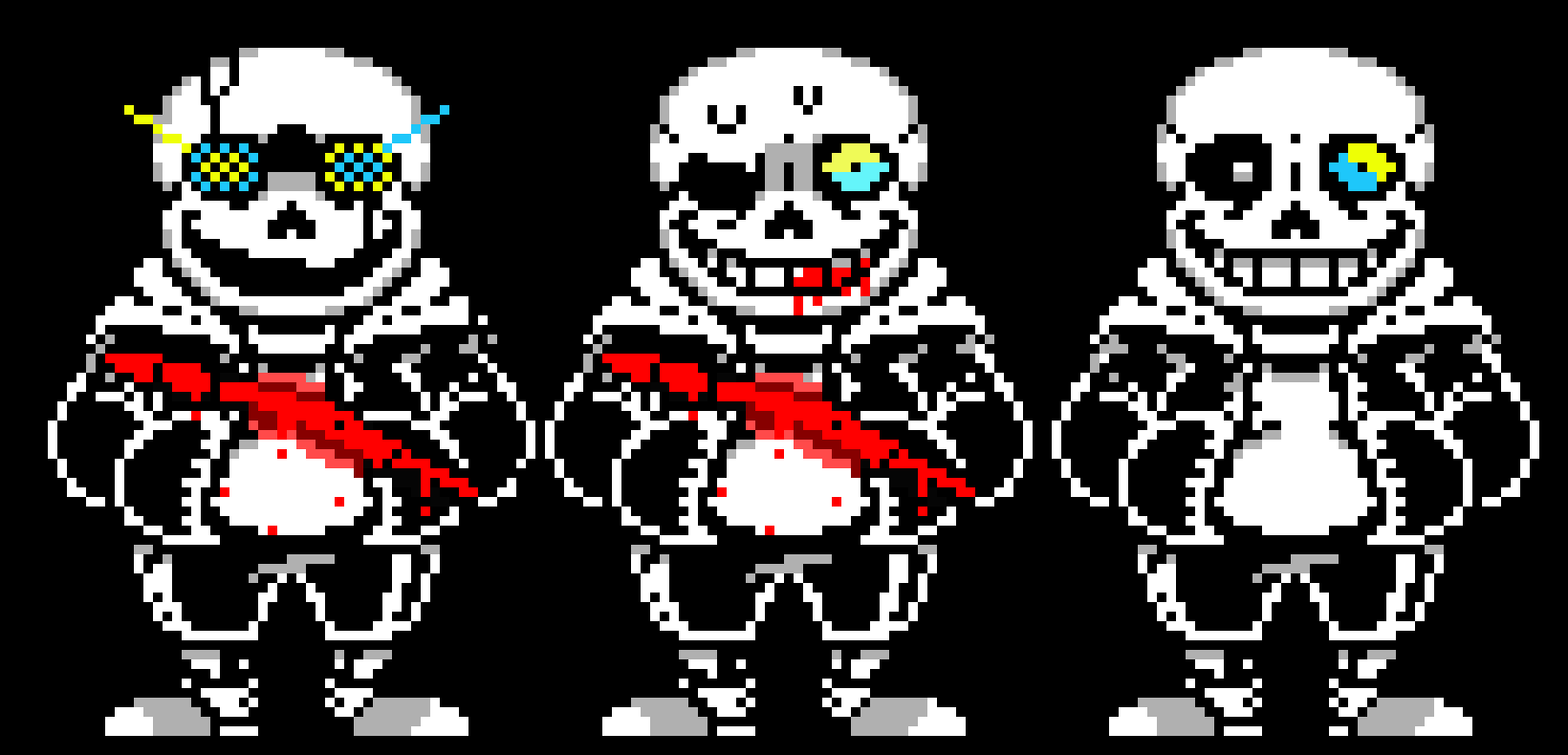 Undertale Last Breath Phases 1,2,3 going from right to left - CT