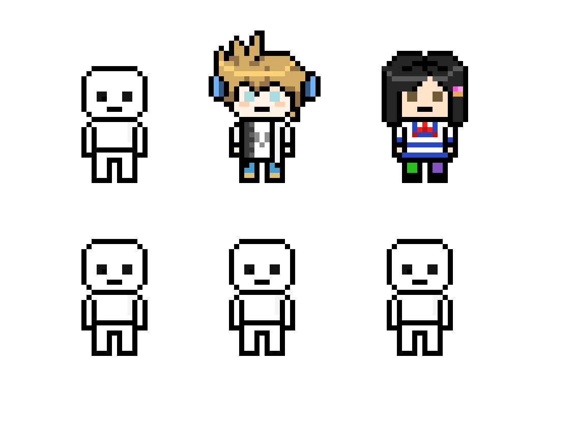 danganronpa pixel sprite base