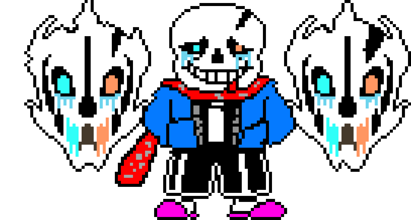 Darktale sans with gaster blasters