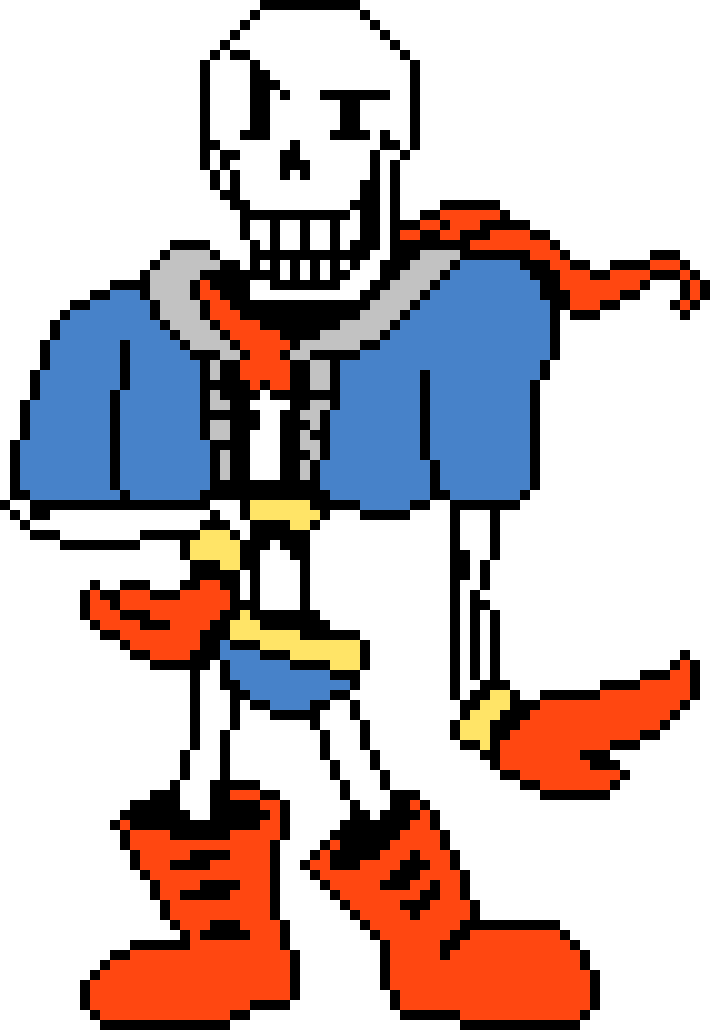 Undertale: The Forgotten End Papyrus Battle Sprite.