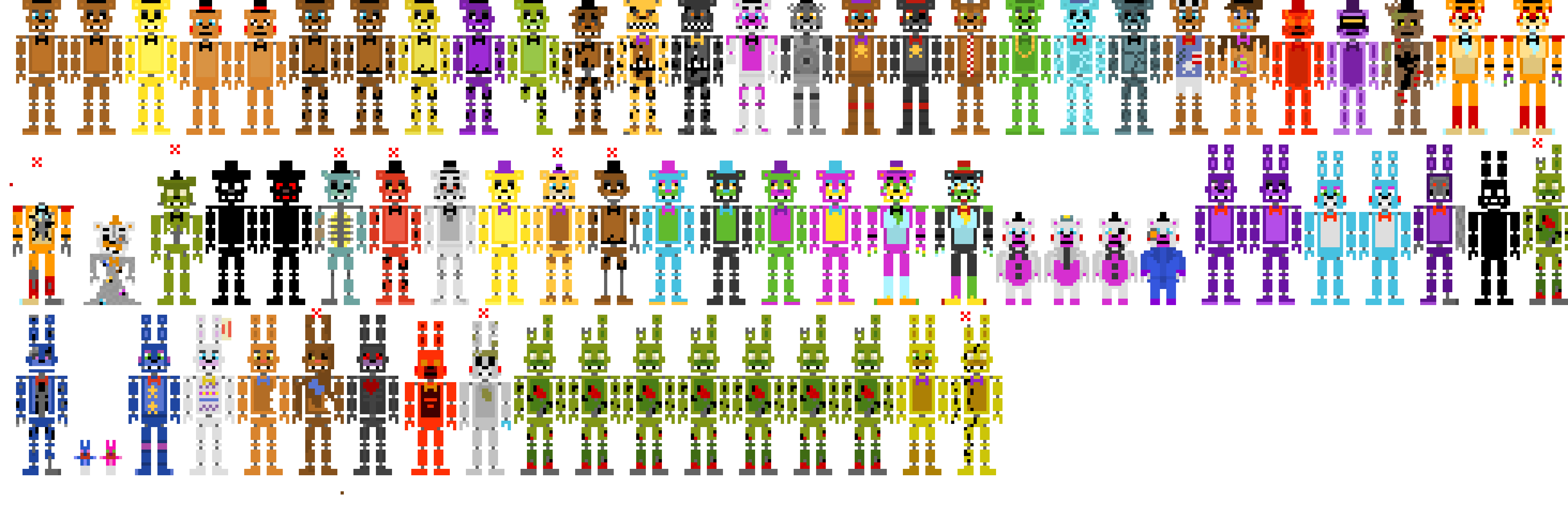 [836a7f] updated (the ones with a x above there head are ones i wanna redo, AND theres a reward to anyone can name all these guys)