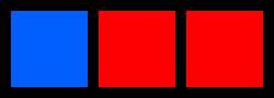 [4a3c80] one blue two red