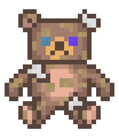 [0c54d2] Mismatched Teddy Bear