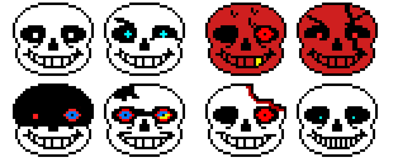 [79bc2d] sans aus and there swap versions ( classic undertale heads)