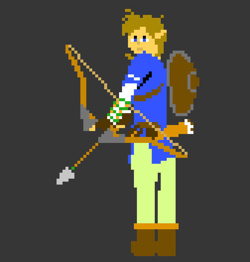 [9664c4] link pixel art BOTW complete