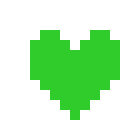 [b82121] Undertale Heart Sprite Green