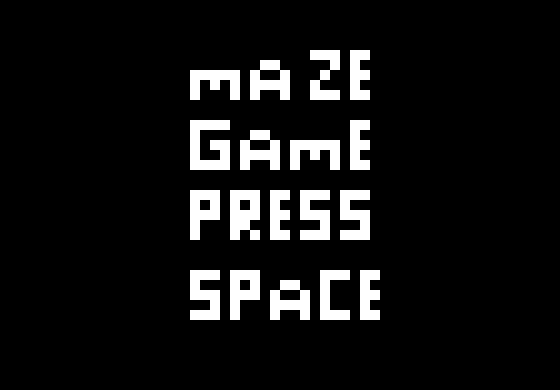 maze game title screen