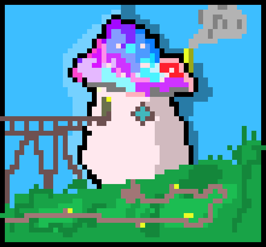 [feba82] Rainbow Mushroom
