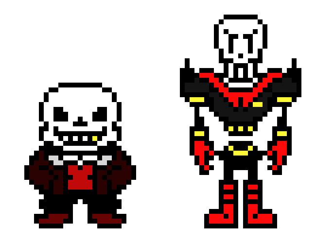 Underfell Sans and Papyrus