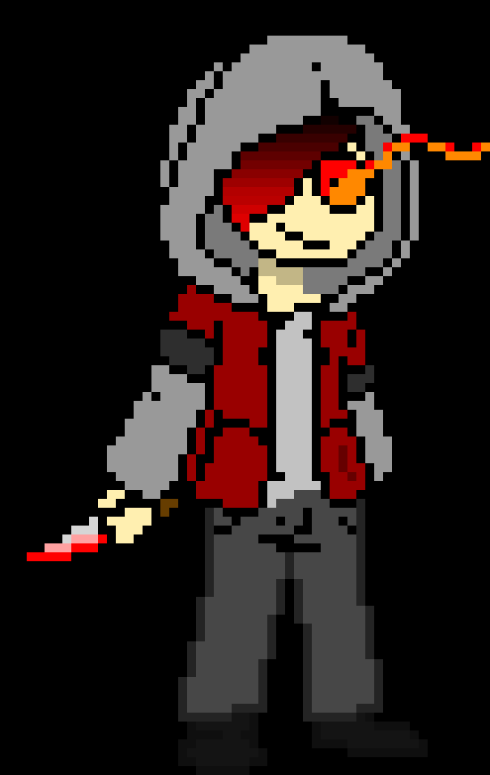 -dodges and launches knives-