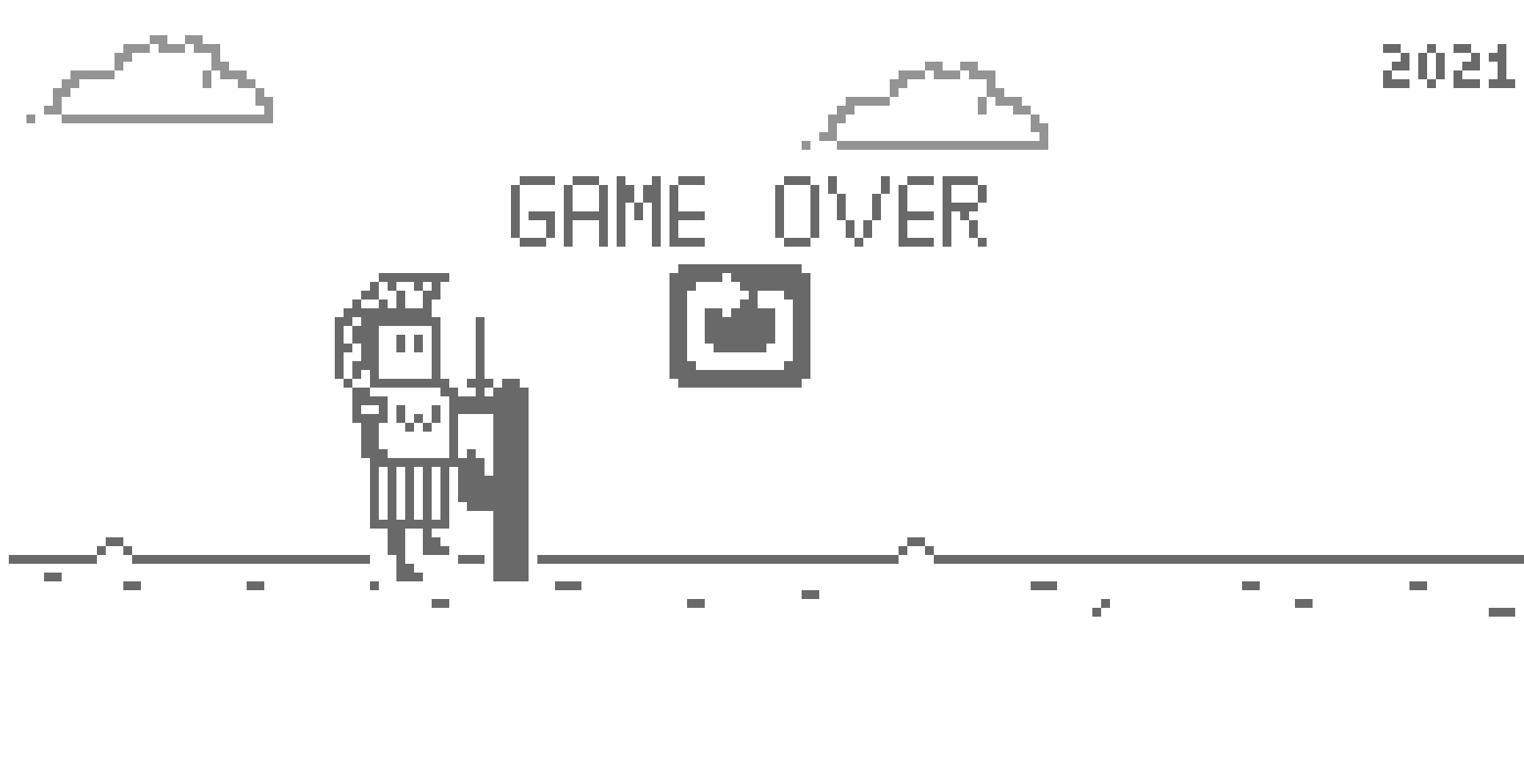 Dino game - warrior COMPeepeepeee