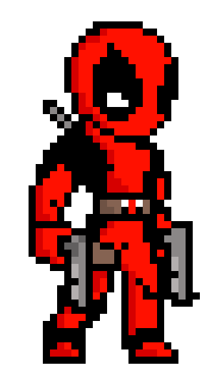 [6765bb] deadpool pixel art 