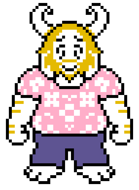 [9afd85] asgore in a pink shirt
