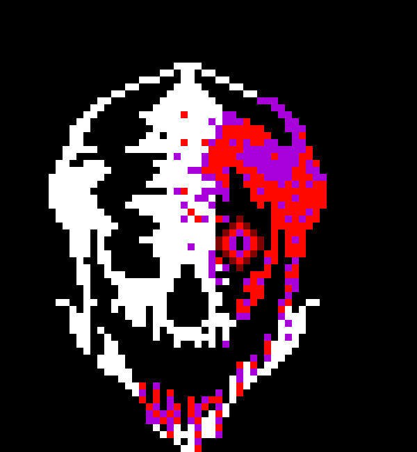 *a wall of gaster blasters shoots at terror (can not no effect or miss)