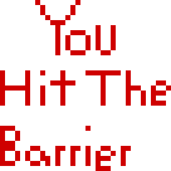 [bcb7cc] red barrier hit sign