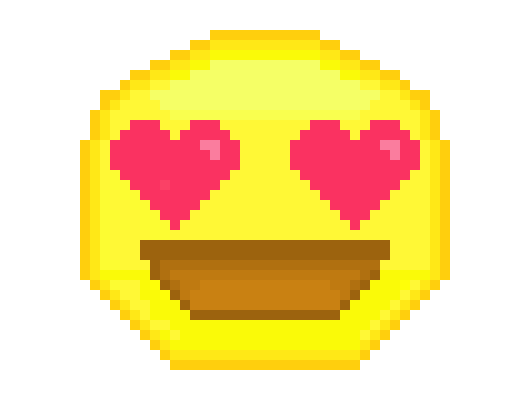 [9664c4] heart-eyed emoji