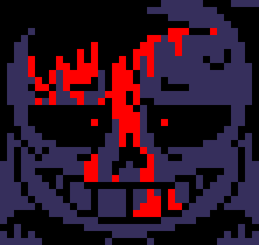 [7ce906] *(The attacks that hit demented seems like he doesn't care about pain, the attacks actually damage rainbow.) -HorrorTale Sans