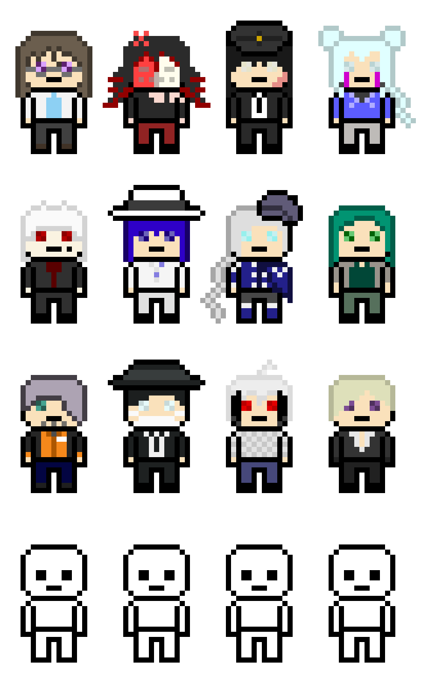 [ffc237] danganronpa pixel sprite base