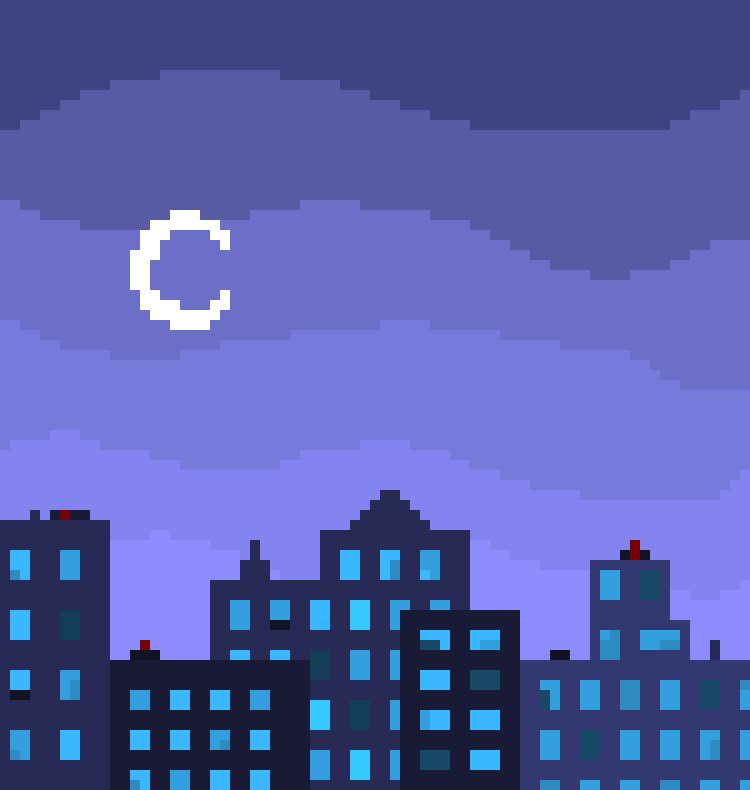 [9664c4] purple city scape
