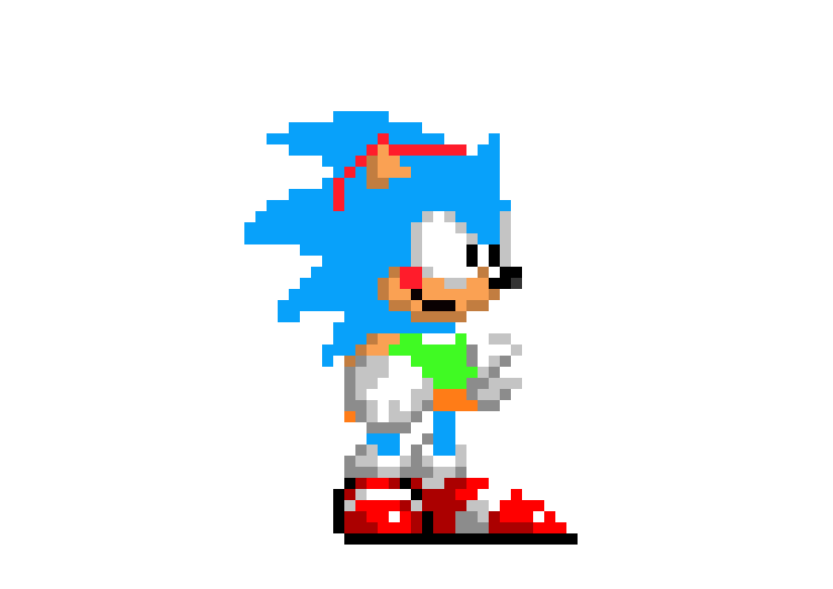 [02487f] Classic Sonic in Classic Amys dress by:Classic Sonamy