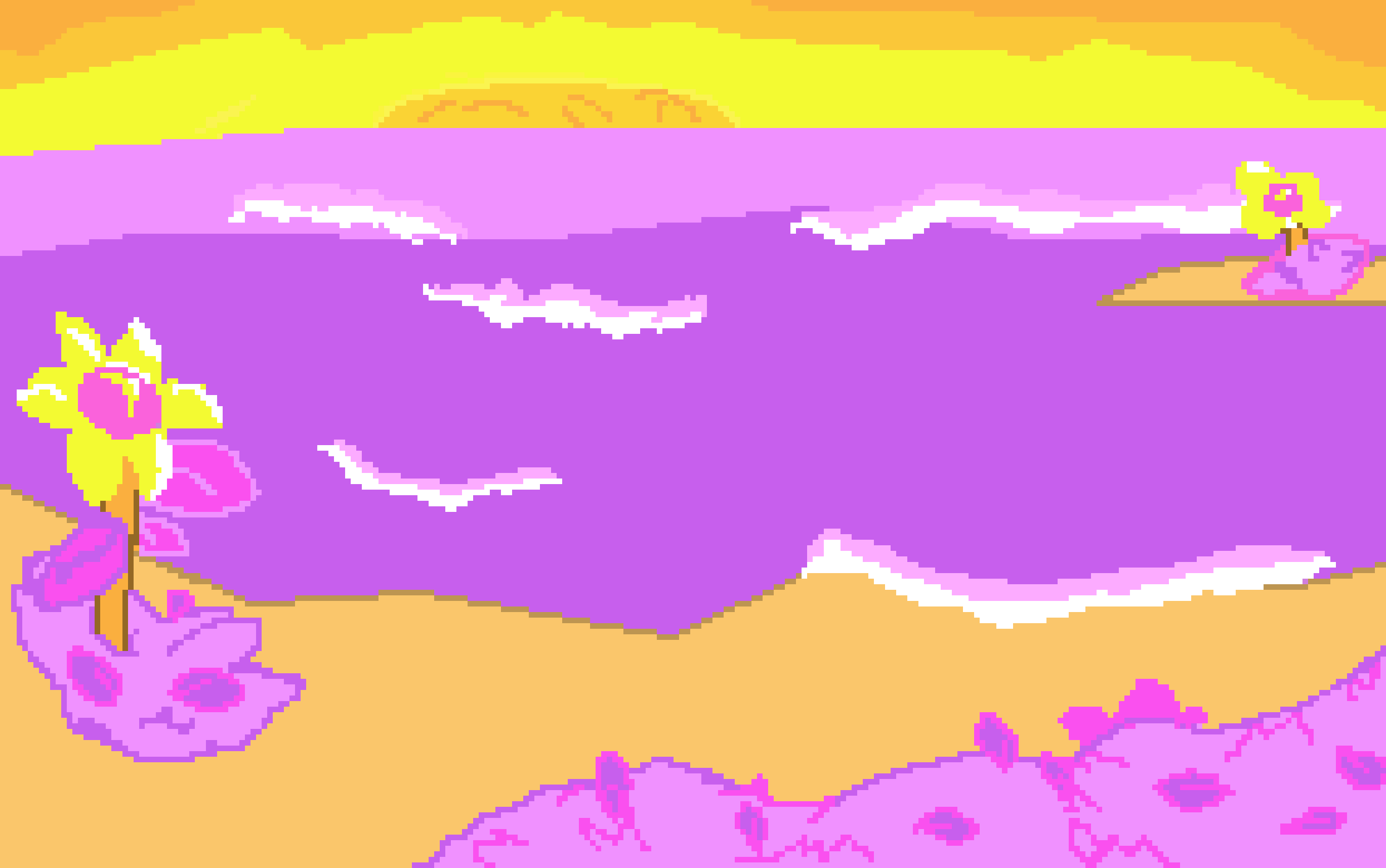[3c25d9] Enjoy my landscape that took WAY too long, also my lesbian landscape cuz its the flag colors!