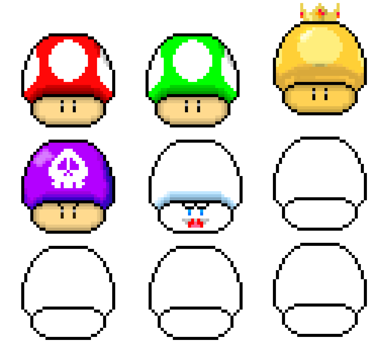 [9664c4] Super mario mushrooms