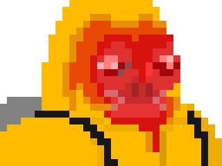 does this look like something melted his face up or not
