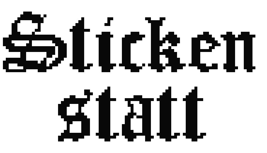 [a3790e] "Sticken statt" cross stitch
