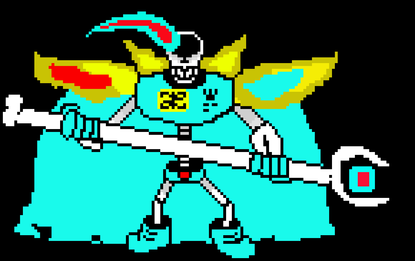 King blue flame Papyrus Battle Sprite (Remastered)