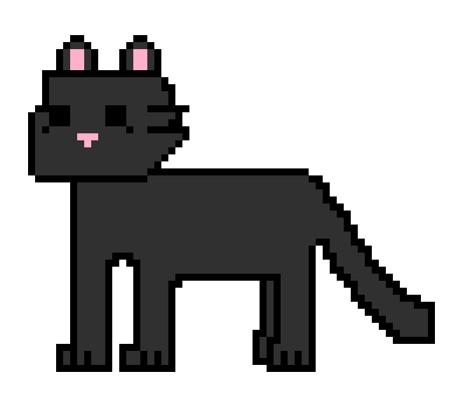 [f4b689] Black Cat Sprite