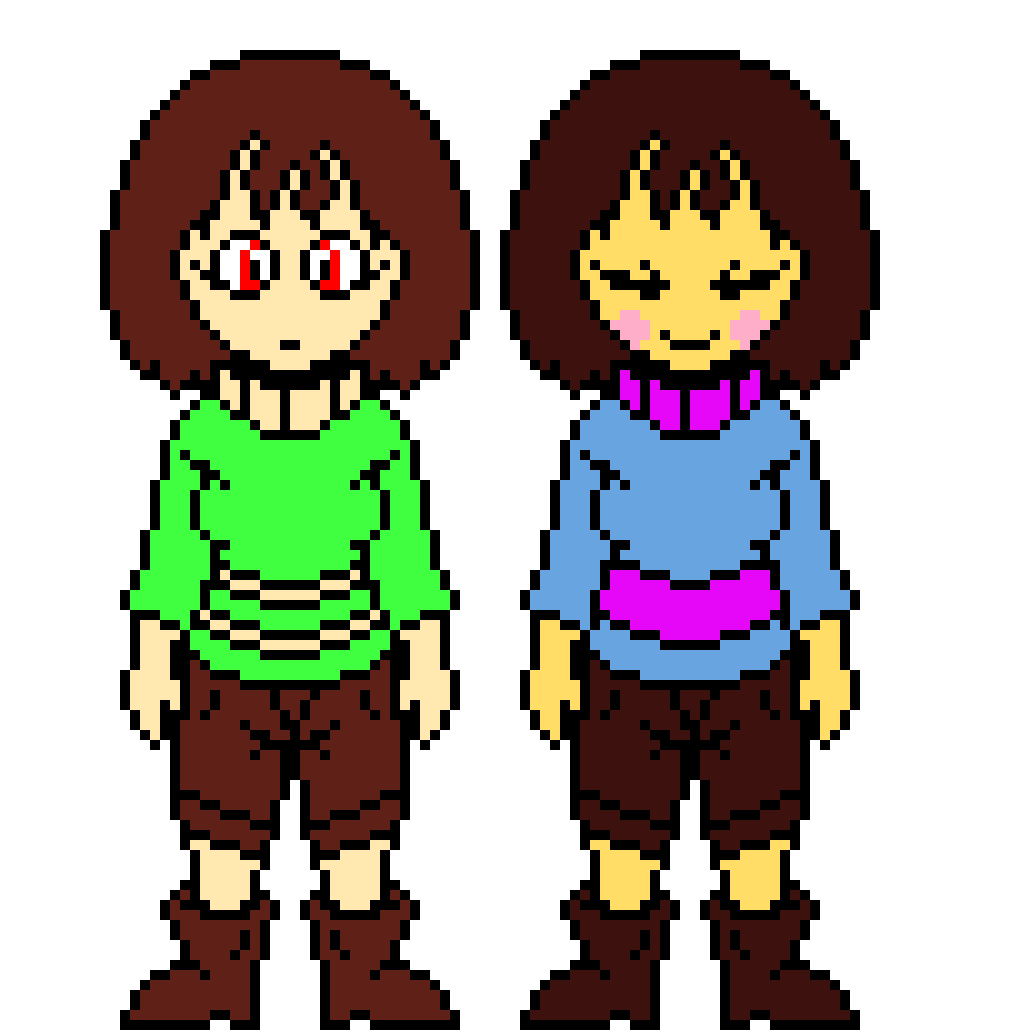 [95be89] PeterPlay19 UnderSwap Chara and Frisk