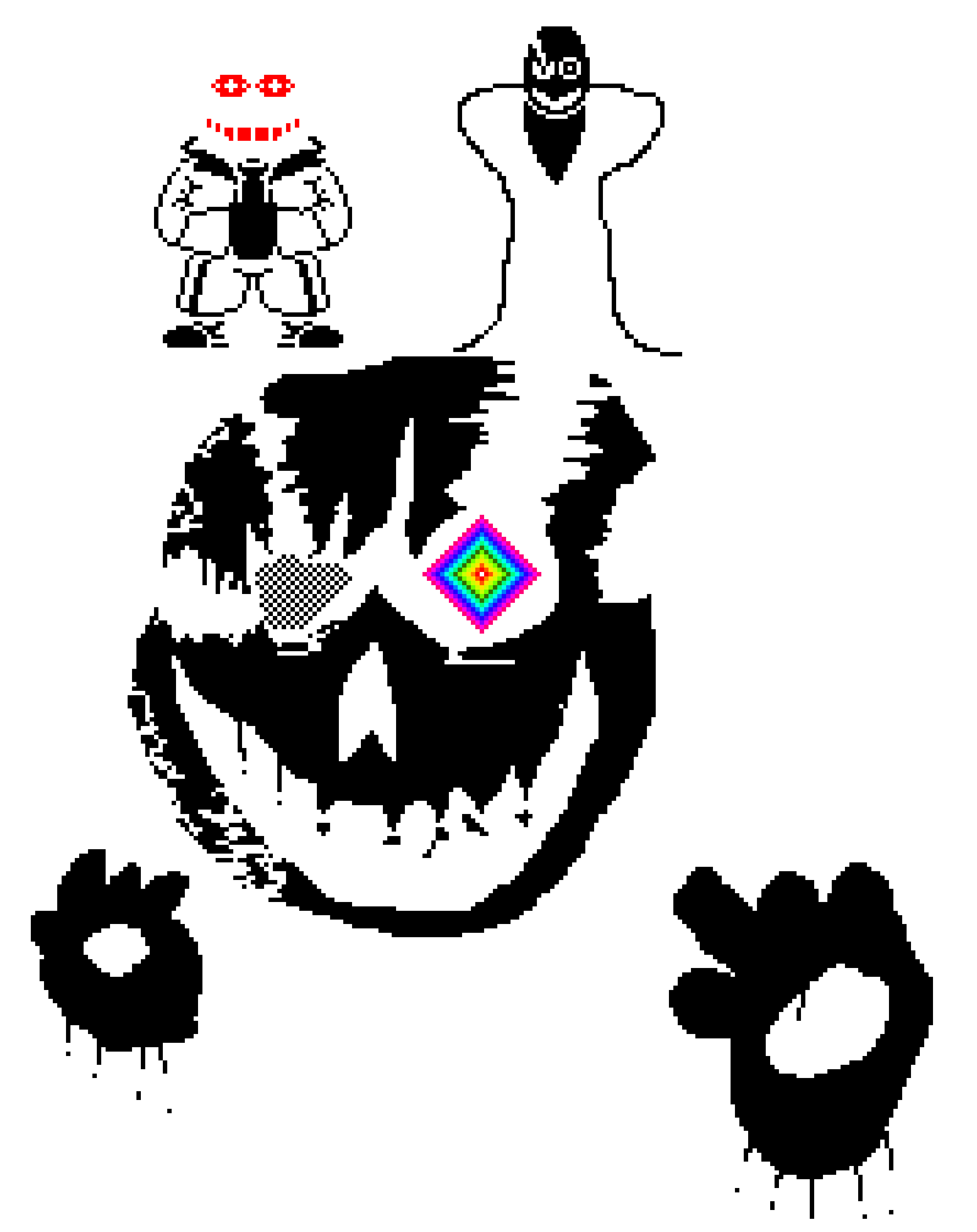 [6d6df5] Undertale Sans Battle Sprite Update. ( Bonus Underfell Sans. )