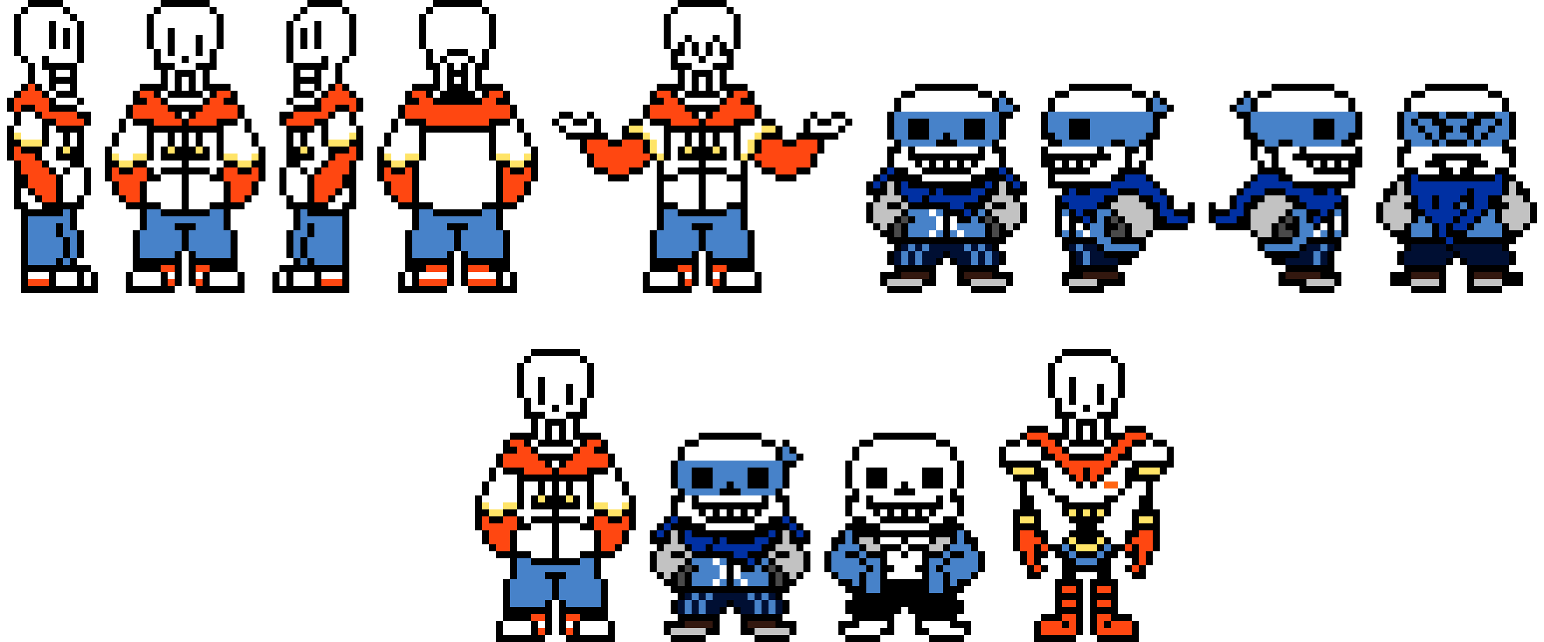 [9664c4] TS! UnderSwap Sans and Papyrus Overworld Sprite.