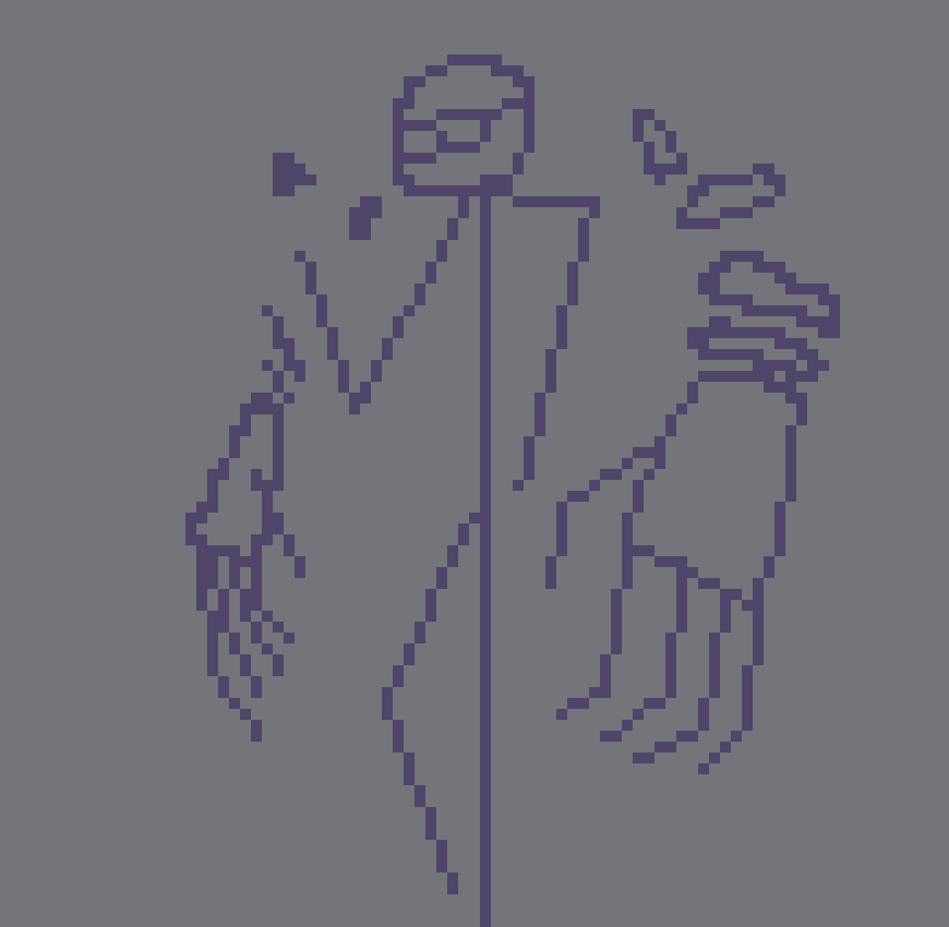 [836a7f] new sprite  concept what do y'all think, the hands on the side are meant to be made of gold and its gonna be a more complex stickman