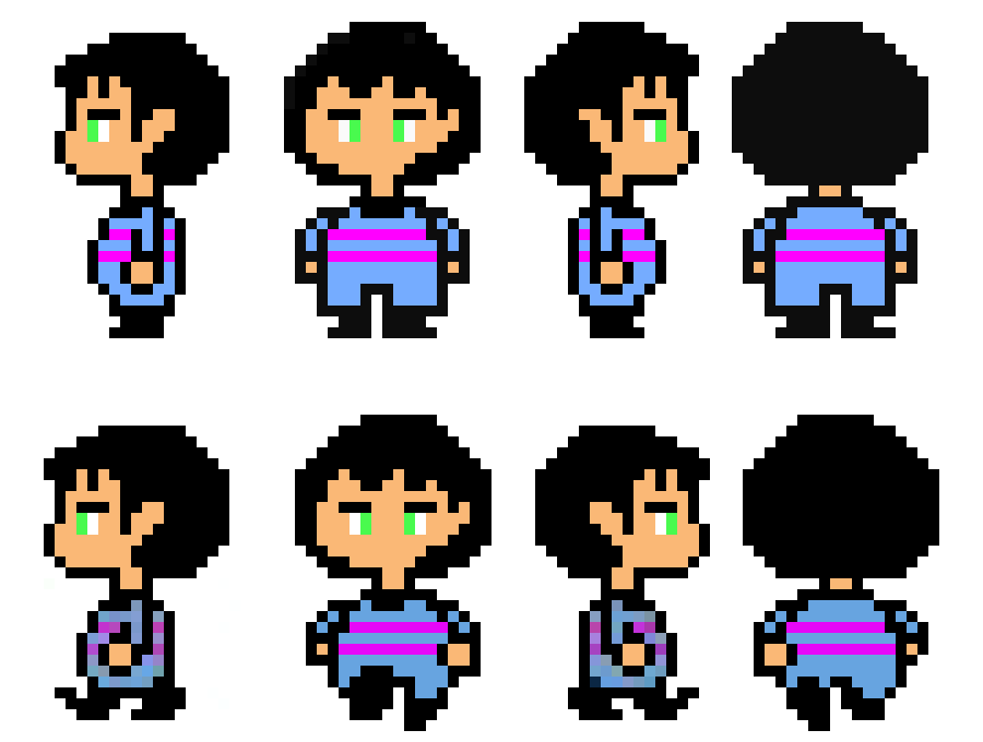 [4f839d] Frisk Sprite Sheet (No walking sprites)