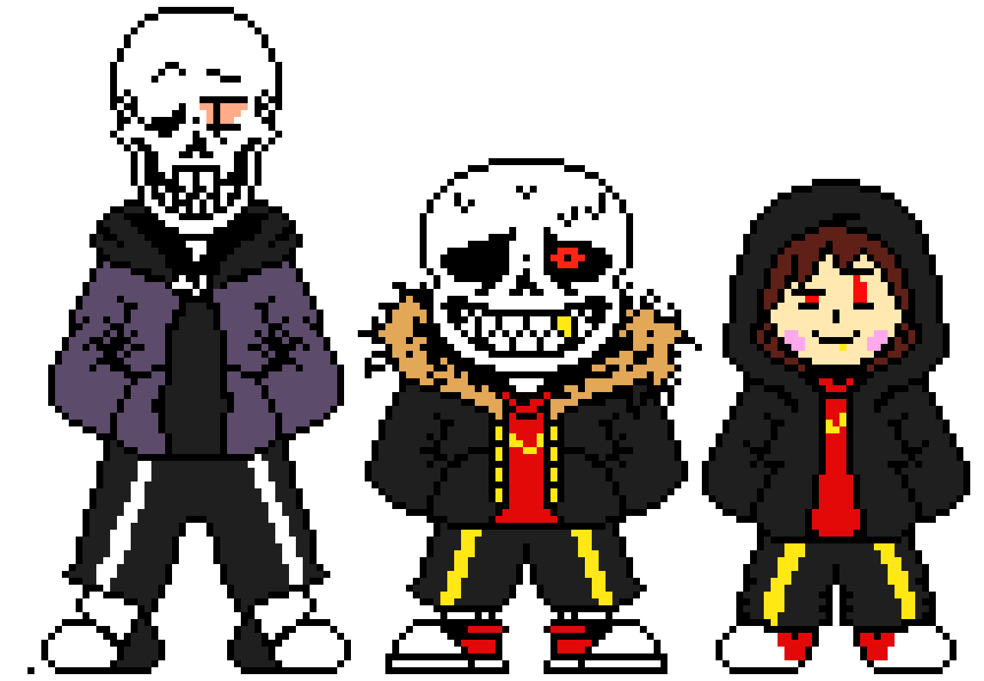 [5e46c7] Great Time Trio Sans Papyrus and Chara