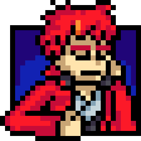 [8de716] yeah, i've seen him steal people's sprites without permission more times than i can count. like, it's just drawing with a squares, it isn't that difficult to do yourself