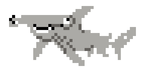 [9664c4] HAMMERHEAD SHARK PIXEL ART-BRIK BOOKS