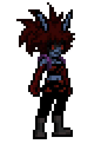 [6c26bc] Skarlai Akura/Ice Queen - MHA Villain OC Idle Sprite(Villain Costume)