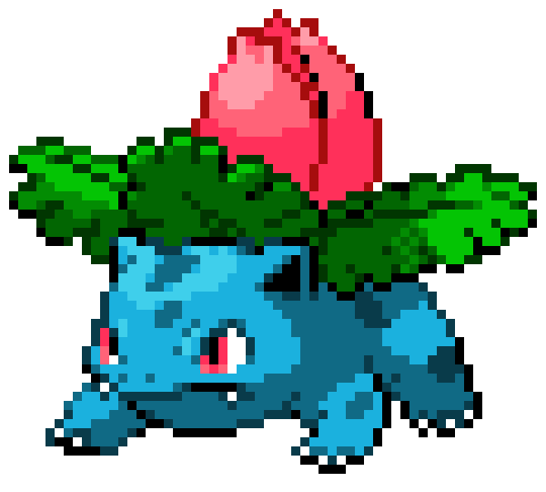 [1e4c3c] Ivysaur Pixel Art