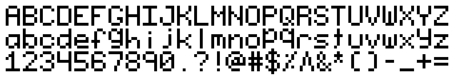 [9664c4] 7x5 Alphabet Font (PIXEL SANS)